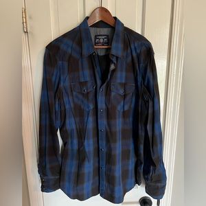 Men’s American Eagle vintage fit button down shirt. Snap buttons, size: XL